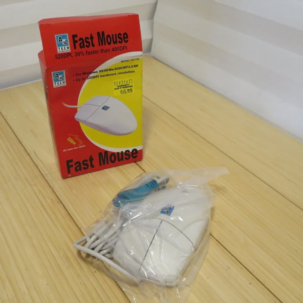 Vintage A4TECH OK-720 Serial Fast Ball Mouse Windows 95 98 Me 2000 XP